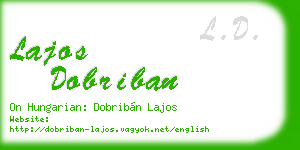 lajos dobriban business card